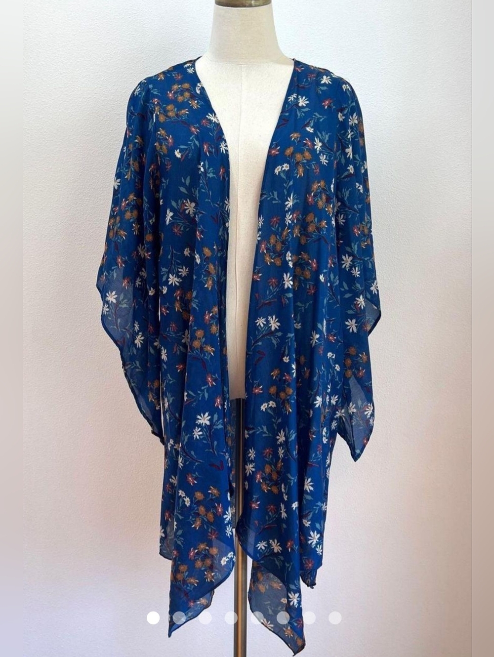 LC Lauren Conrad Kimono Cover Up Topper Open Front Light Meadow Ditsy Floral
